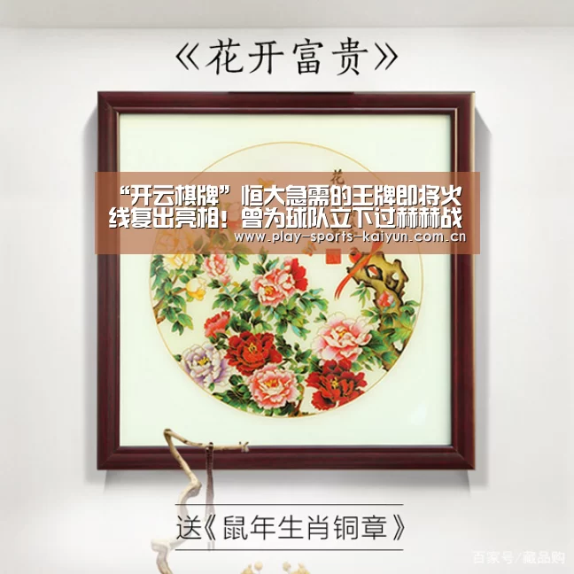 “开云棋牌”恒大急需的王牌即将火线复出亮相!曾为球队立下过赫赫战功(图2) 开云体育官网